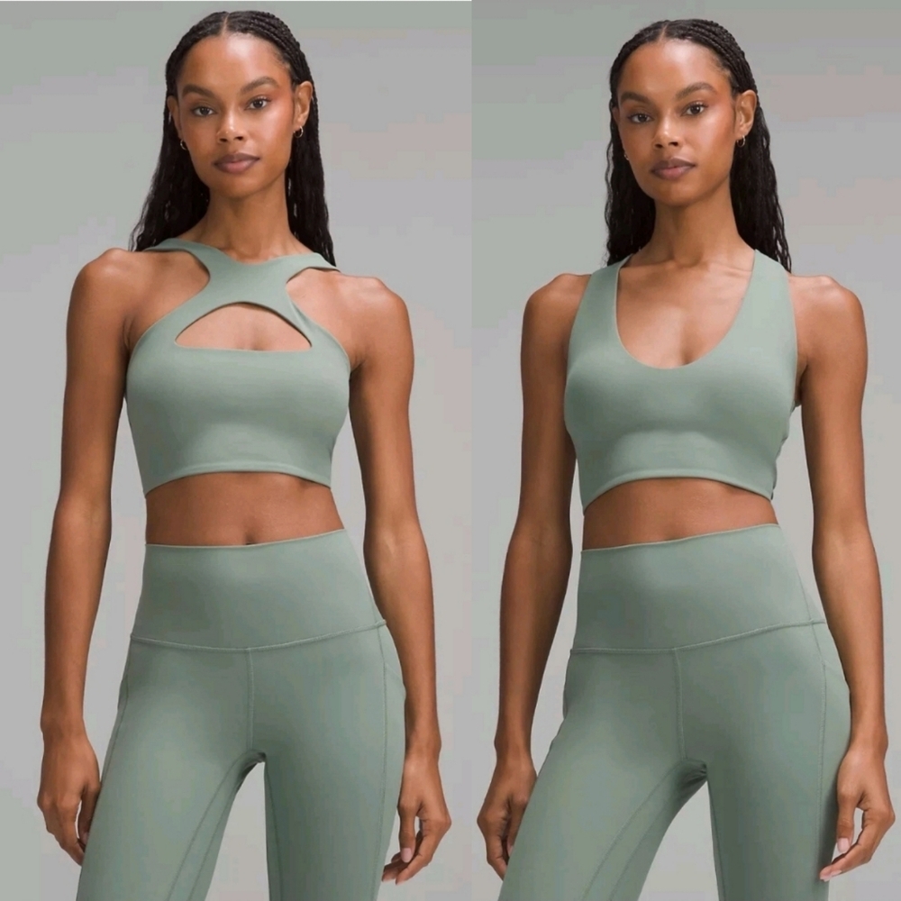 Lululemon Bend This Scoop Reversible Bra Green S/M* Racerback Cutout
